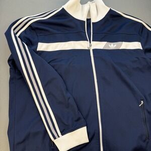 Adidas Original Classic Beckenbauer Track Top Collared Retro Jacket Men Sz 3XL